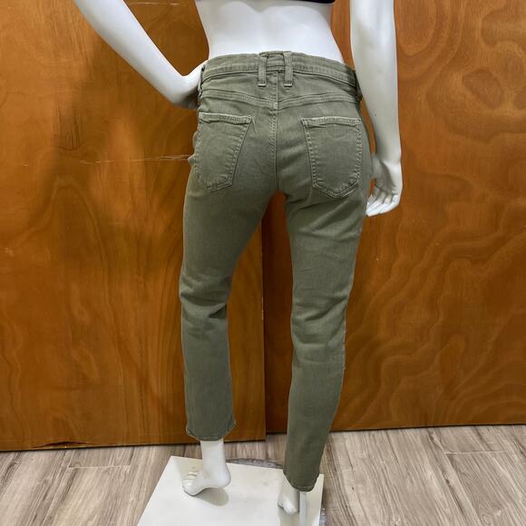 Current/Elliott The Fling Slim Boyfriend Green Jeans Size 26 - Picture 3 of 12